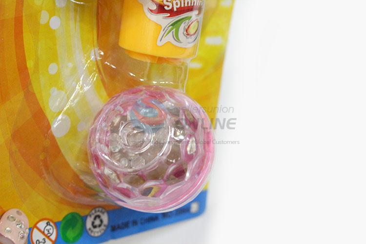 Fashion Design Kids Plastic Flash Space Gyro Spinning Top Peg-Top