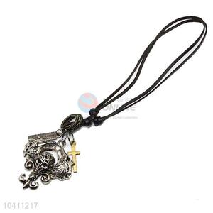 Newest Cheap Alloy Skull Shaped Cowhide Leather Necklaces