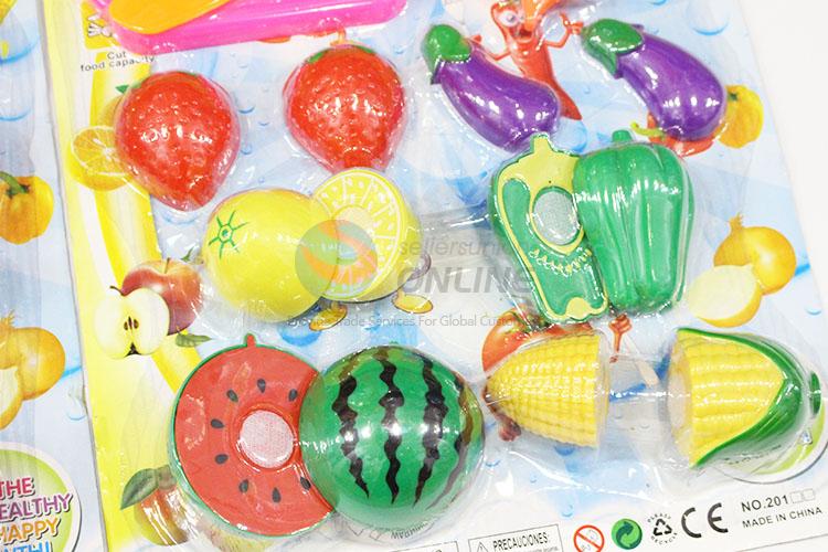 Best Selling Artificial Plastic Fruits and Vegetables Pretend Cutting Playing Games