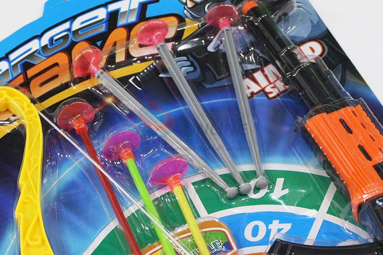 Plastic target dart board toy gun with bow and arrow