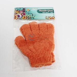 Wholesale top quality orange bath gloves