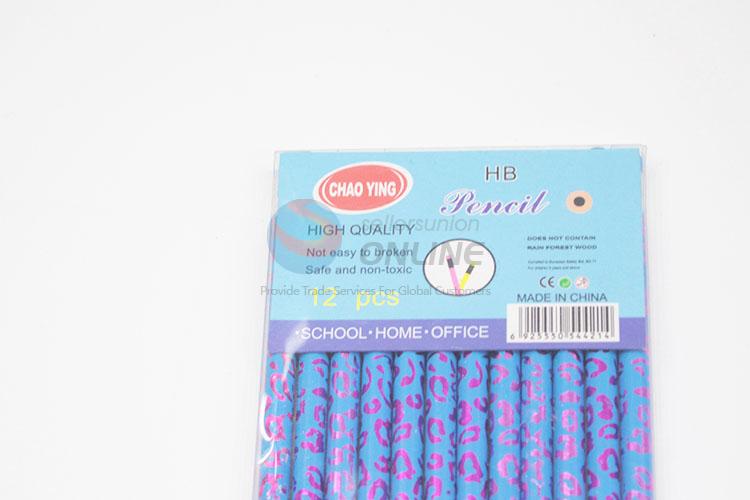 New Fashion Cute Purple Color 12Pcs/Set HB Writing Pencils