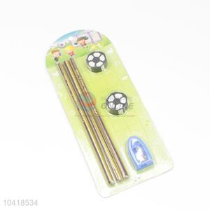 Direct Factory Cartoon Pencils With Football Erasers And Pencil Sharpener