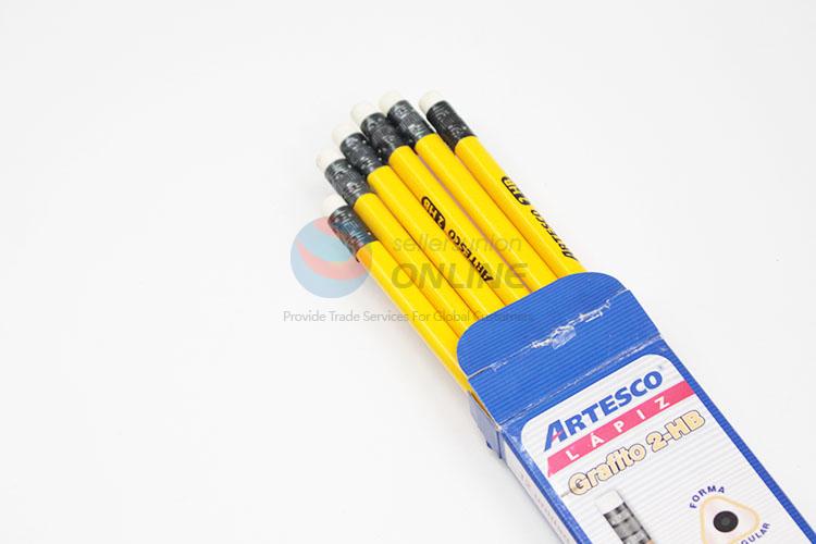 Custom Good Quality Yellow Color HB Writing Pencils