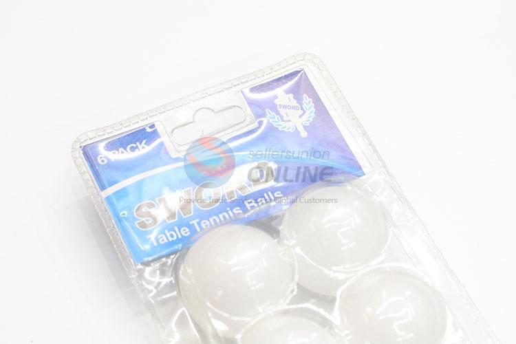 Hot Selling 6PCS White Pingpang Balls