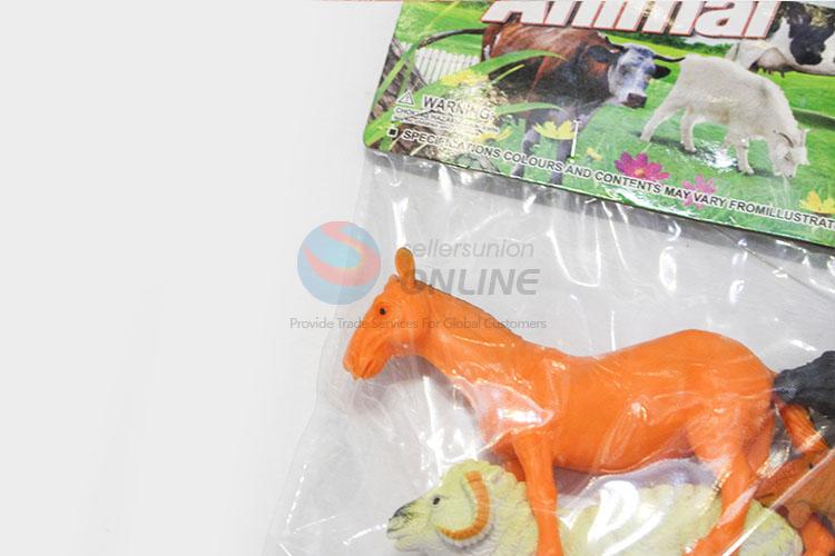 Chinese Factory 4 pcs Farm Animal Toys Plastic Models for Kids