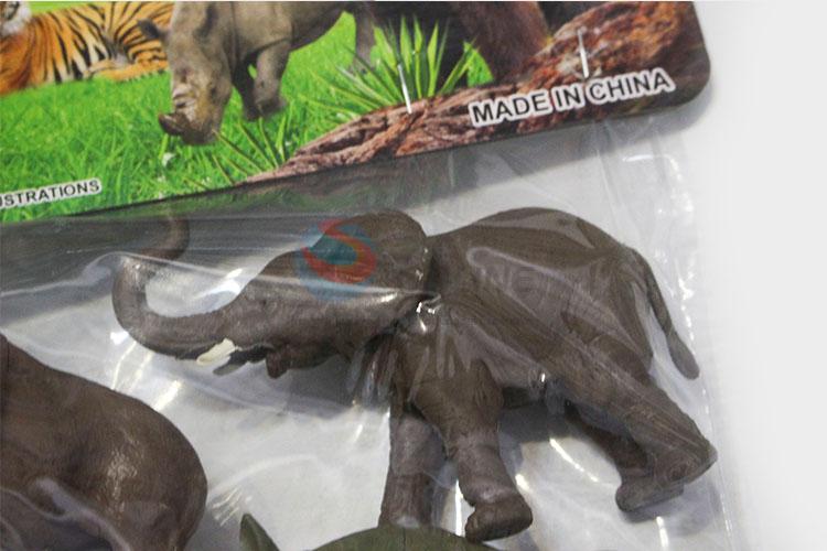 Cheap Promotional 6pcs Forest Wild Plastic Toy Animal for Decoration