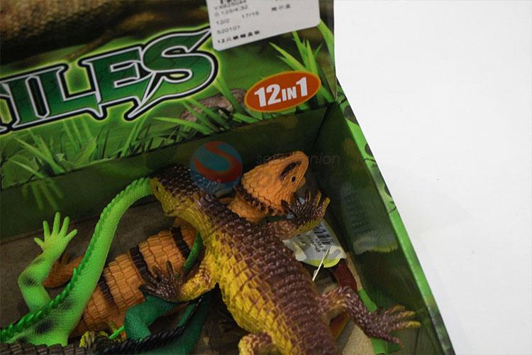 Wholesale Price 12 pcs  Plastic Lizard Toy Kids Animal Toys Gifts