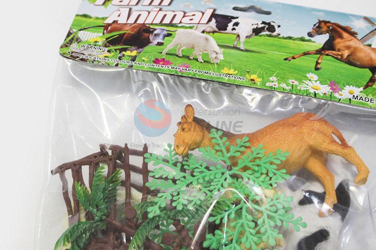 Cheap and High Quality 6 pcs Farm Animal Toys Plastic Models for Kids