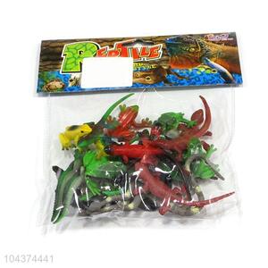 Newest 24 Pieces Colorful Solid Reptile Animal Series Model Toy Set