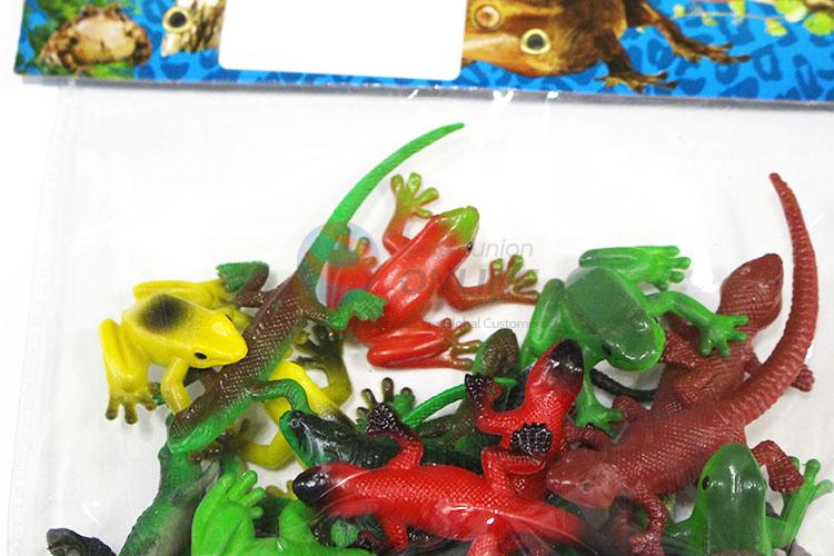 Newest 24 Pieces Colorful Solid Reptile Animal Series Model Toy Set