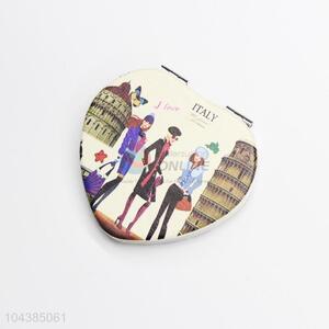 Wholesale Heart-Shaped Folding Makeup Mirror for Sale