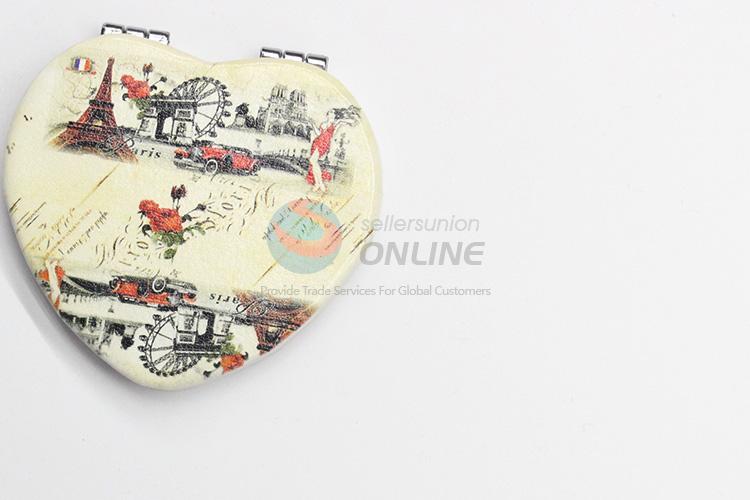 Wholesale Supplies Heart-shaped Folding Makeup Mirror for Sale