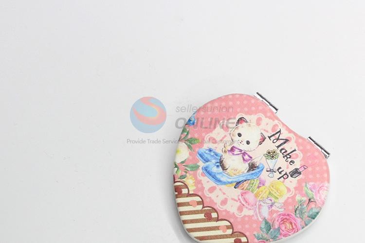 Durable Heart-shaped Folding Makeup Mirror for Sale