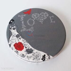 Beautiful rose pattern printing pocket mirror