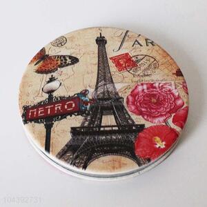 Retro pocket mirror round cosmetic mirror