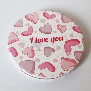 Heart Pattern Pocket Mirror Compact Mirror Cosmetic Mirror