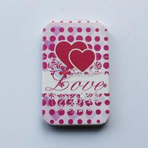 China Hot Sale Small Double-side PU Compact Pocket Mirror