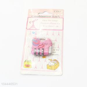 Cute Pink Color Padlock for Luggage Zipper Bag Backpack