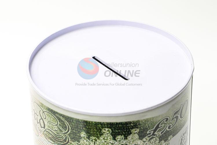 Printed Tin Can Coin Bank with Low Price