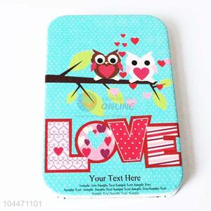 Cartoon printing girls pu leather mirror