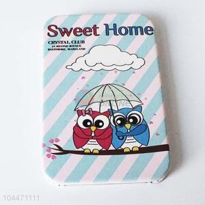 Cartoon design pu leather mini mirror