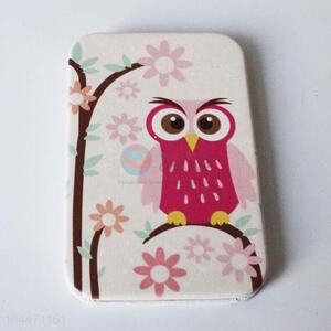 Good quality owl printing double side mirror