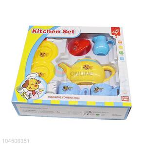 Cute Design Mini Tea Set Plastic Kitchen Sets Toy