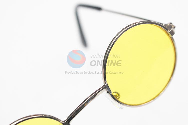 Factory supply children yellow round sunglasses