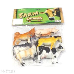 Cute Design Vinyl Simulation Farm Animal Model Toy