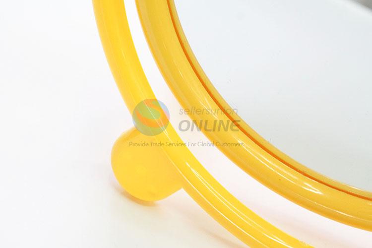 Plastic stand tabletop round mirror