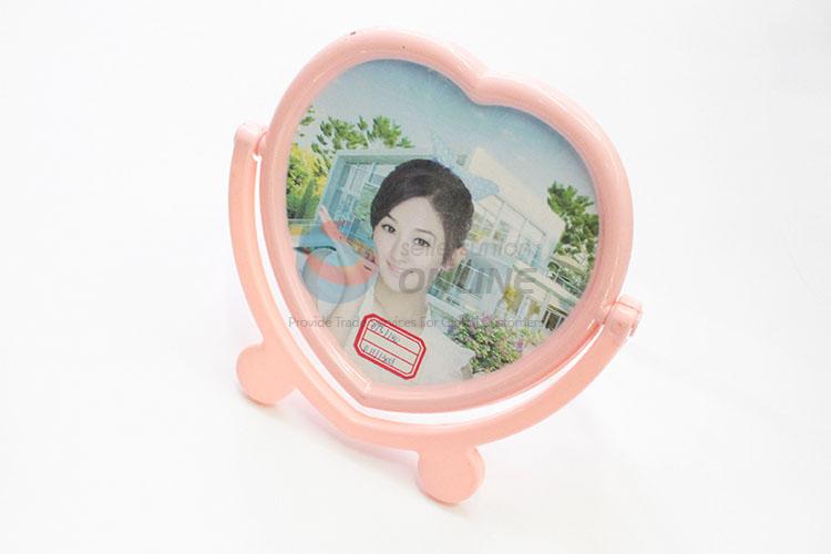 Vanity bathroom tabletop heart shape makeup mirror