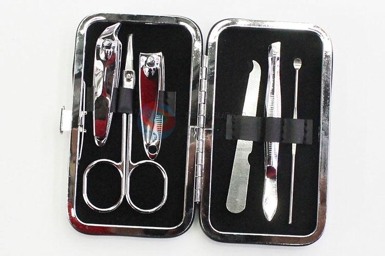 6pcs nail clipper manicure set with leather box