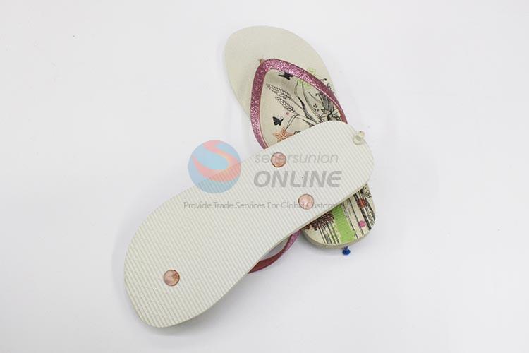 Top manufacturer printing women flip flops with glitters