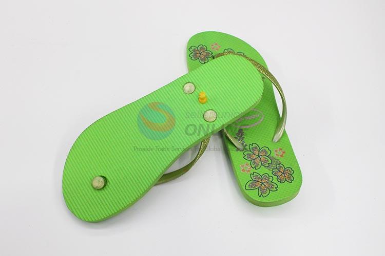 Wholesale custom printing women flip flops with glitters