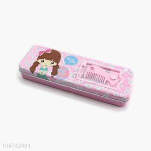 Wholesale cartoon printing pencil box with comb&mirror