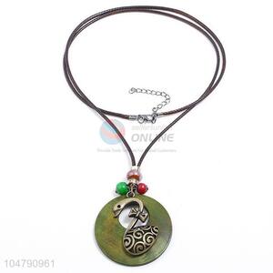 Cheap high quality vintage alloy pendant wooden necklaces