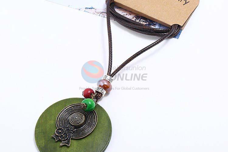 Bottom price vintage alloy pendant wooden necklaces