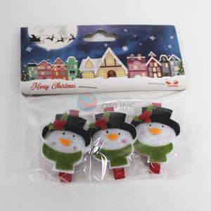 3pcs Christmas Wooden Clips Set