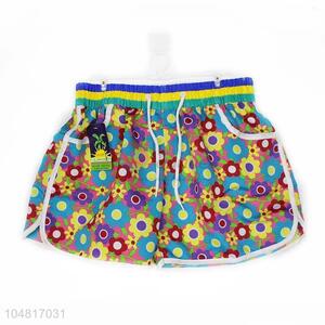 Special Design Fashion Swimwear High Aaist Casual Floral Beach Short Pants