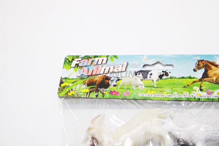 Cheap wholesale plastic farm animals 8pcs