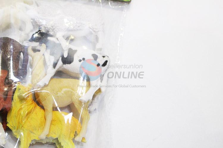 Cheap wholesale plastic farm animals 8pcs