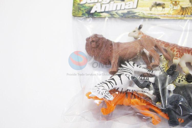 Factory wholesale plastic jungle animal toy 6pcs