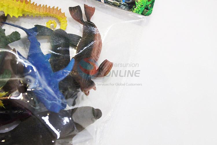 High grade custom plastic sea animals 12pcs