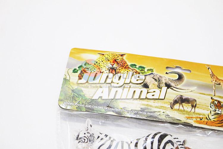 High grade custom plastic jungle animal toy 7pcs