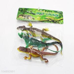 Premium quality plastic lizard model toy 3pcs