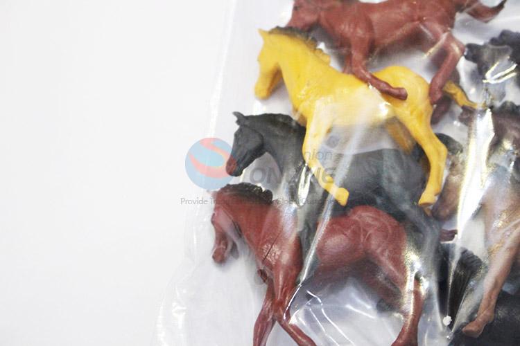 Good quality plastic horse model toy 8pcs