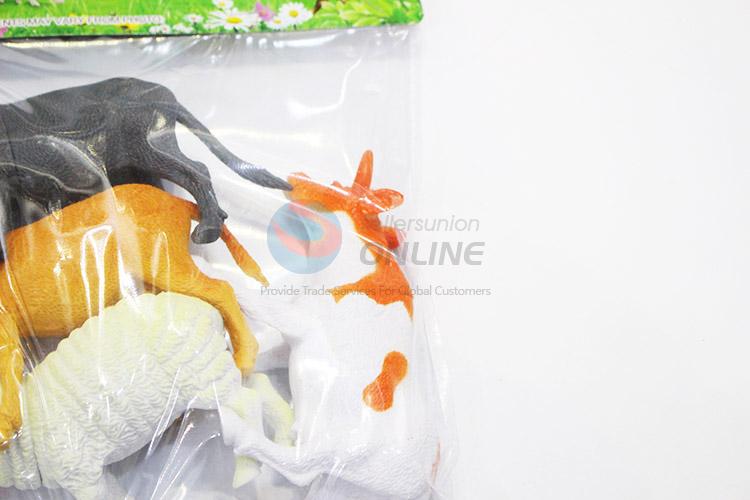 Wholesale cheap plastic farm animals 4pcs