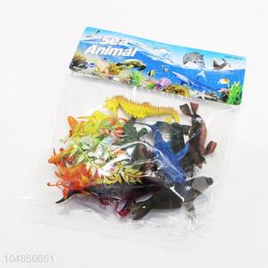 High grade custom plastic sea animals 12pcs