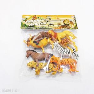 Wholesale new style plastic jungle animal toy 8pcs